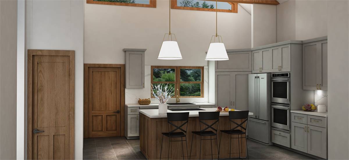 Kitchen image of Shadey Oak House Plan