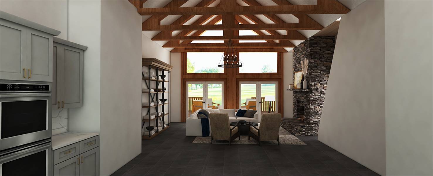 Great Room image of Shadey Oak House Plan