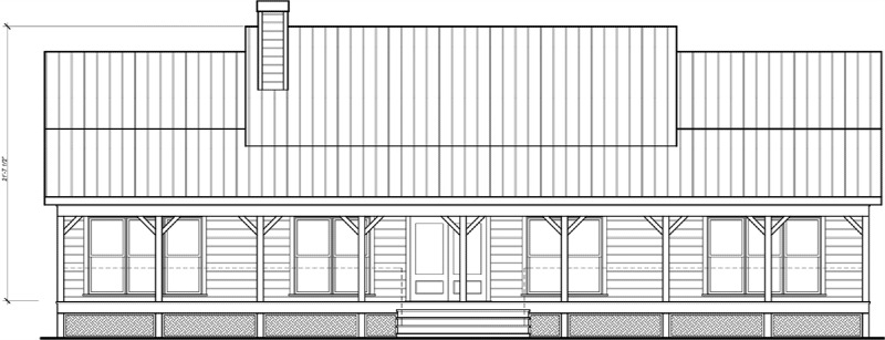 Rear View image of Colby House Plan