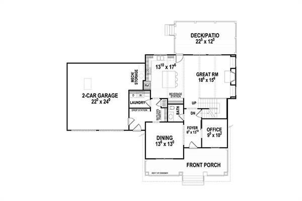 First Floor image of Hawthorne IIA House Plan