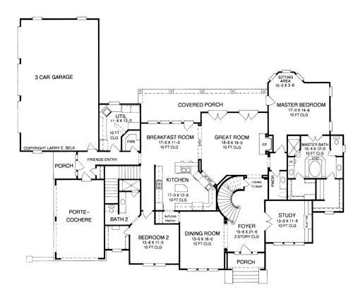 Cottage House Plan with 4 Bedrooms and 4.5 Baths - Plan 8361