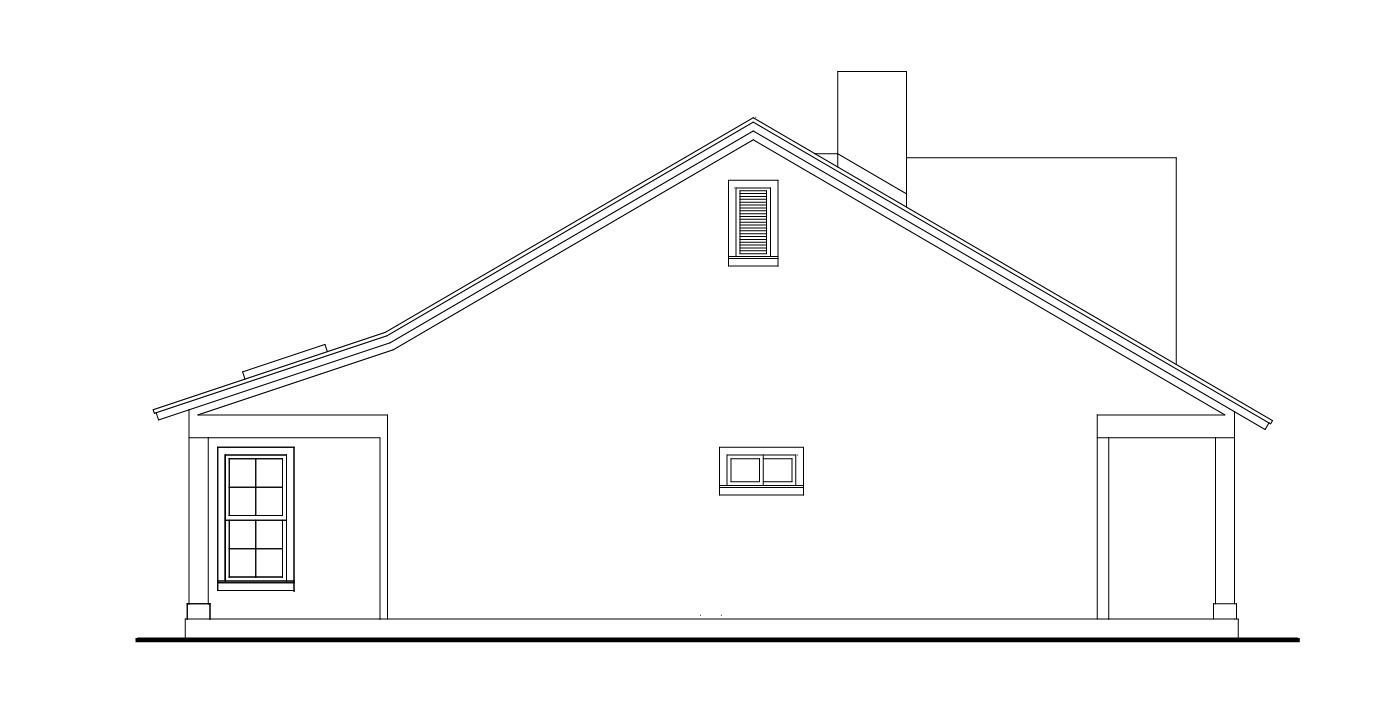 Left View Elevation image of Stonebrook House Plan