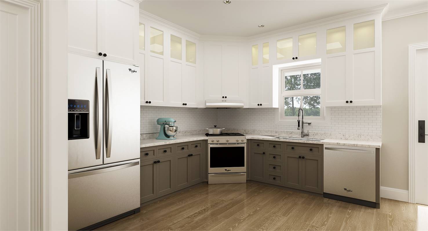 Kitchen with Whirlpool® Appliances & Stunning Cabinets image of Stonebrook House Plan