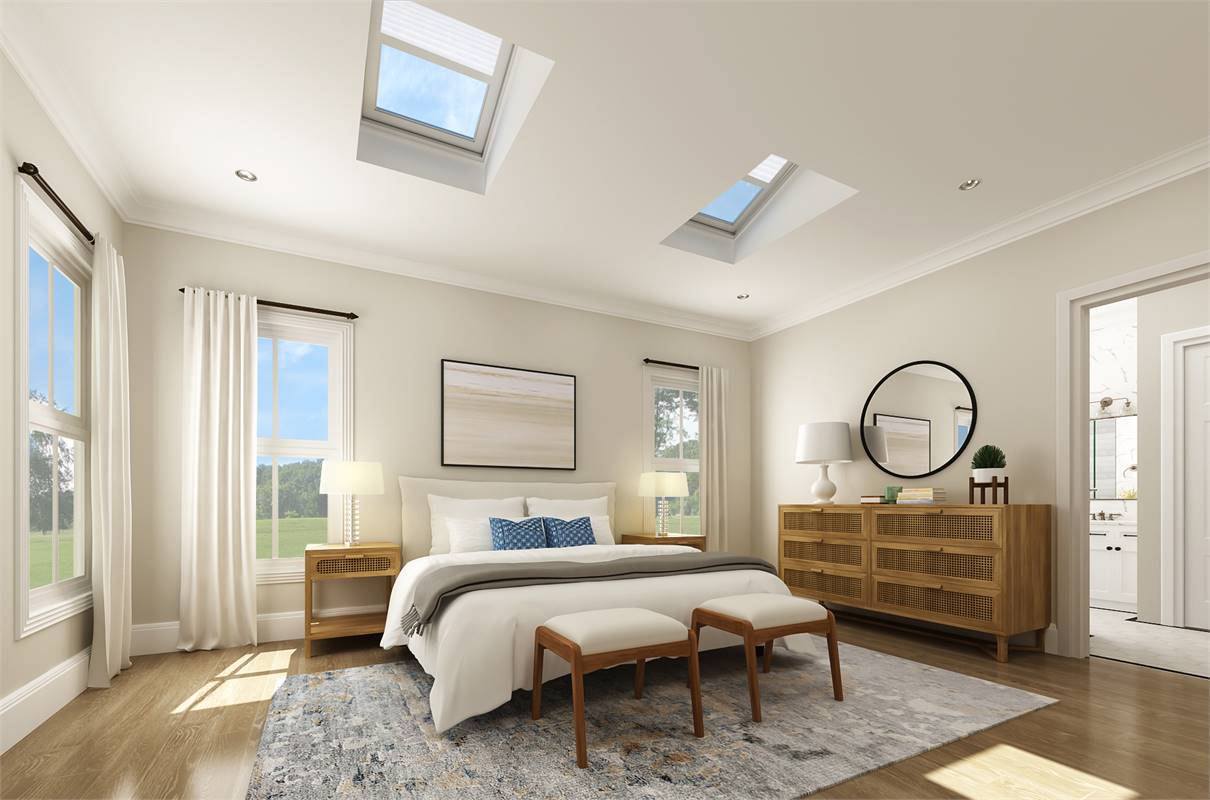 Bright and Spacious Master with Optional Skylights image of Stonebrook House Plan