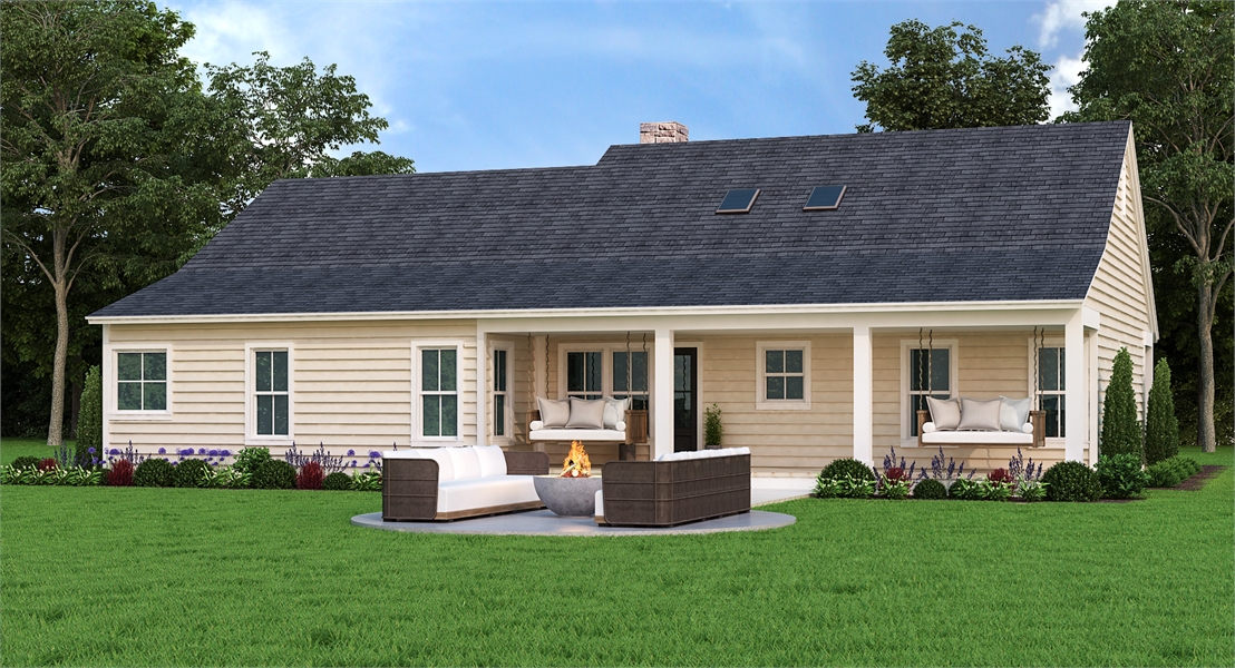 Rear View image of Cloverwood House Plan