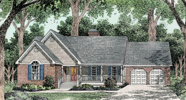 Southern House Plan with 3 Bedrooms and 2.5 Baths - Plan 3466