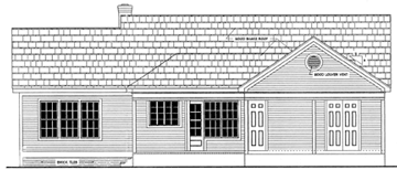 Rear Exterior image of The Laurens House Plan
