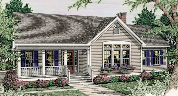 Front Rendering image of The Laurens House Plan