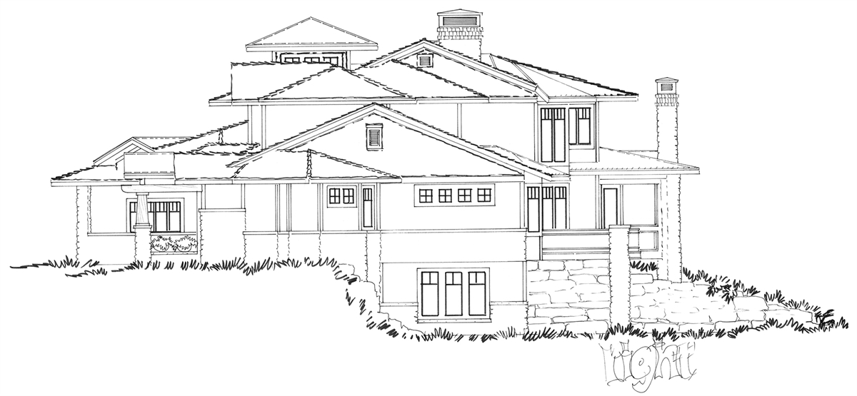 Right Elevation image of Spring Branch House Plan