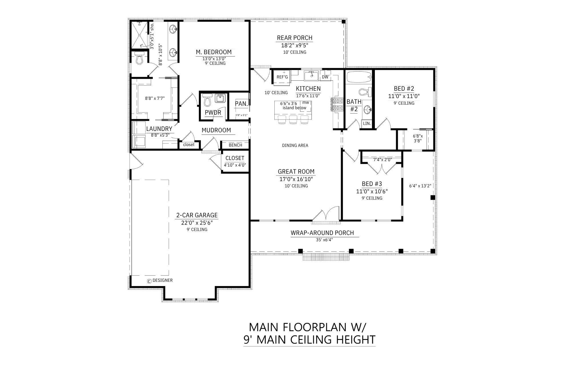 9 Foot Ceiling Option