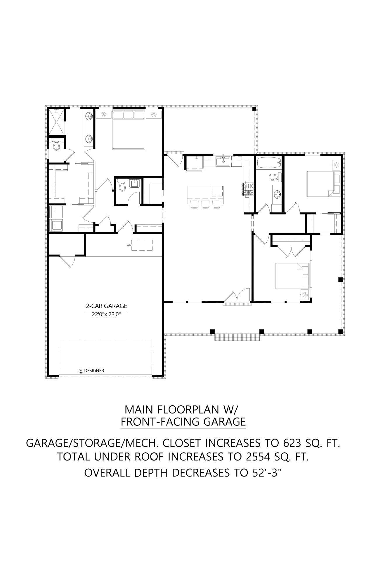 Front Facing Garage Option