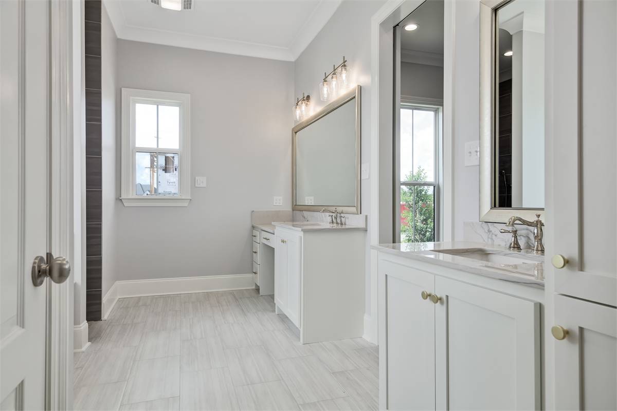 Spacious Master Bath with Double Sink Vanities