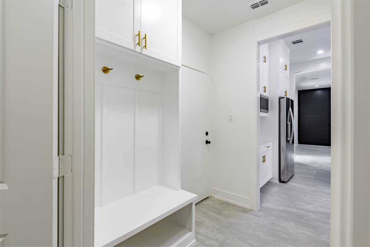 Mudroom with Bench Seating