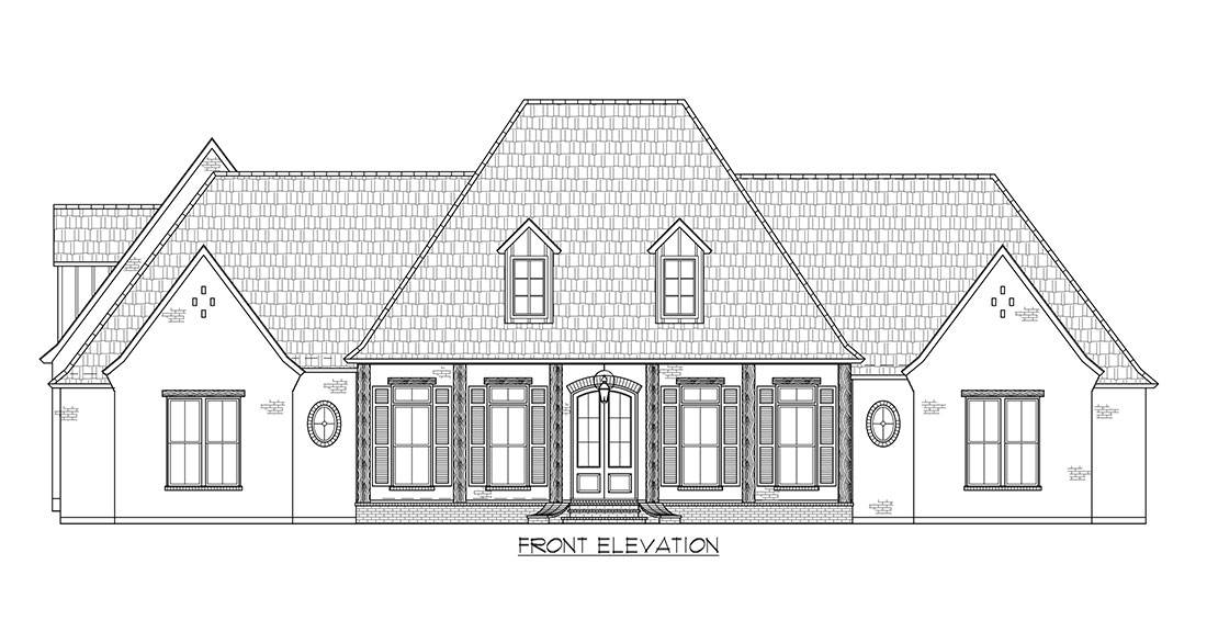 Front Elevation image of Plan 6838