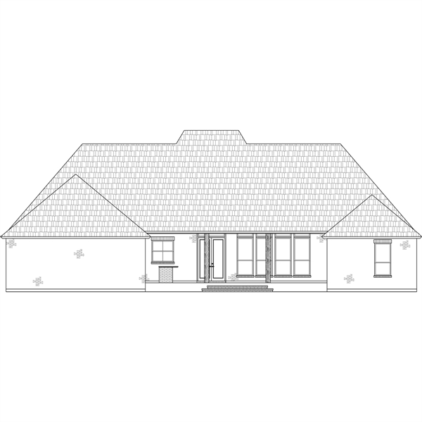 Rear Elevation image of Wildwood House Plan