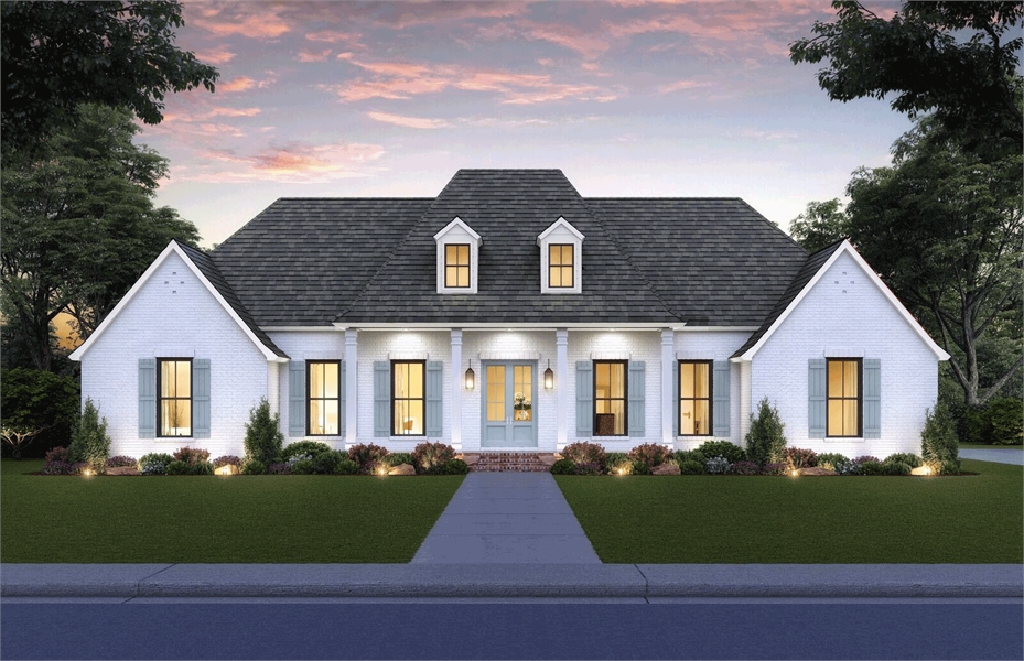 Charming French Country Home with Welcoming Porch image of Wildwood House Plan