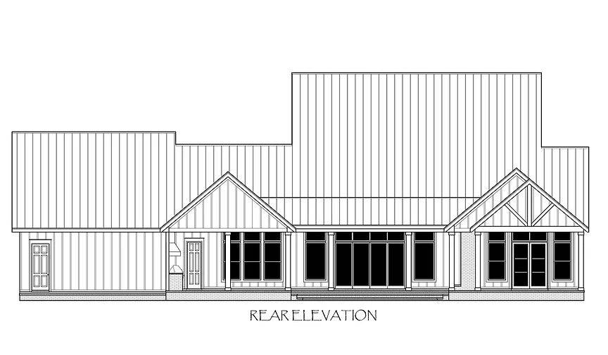 Rear Elevation image of Summerville House Plan