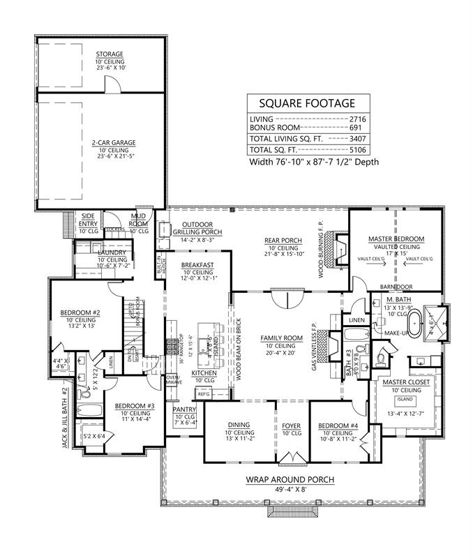 Basement Option Plan image of Cotton Grove House Plan