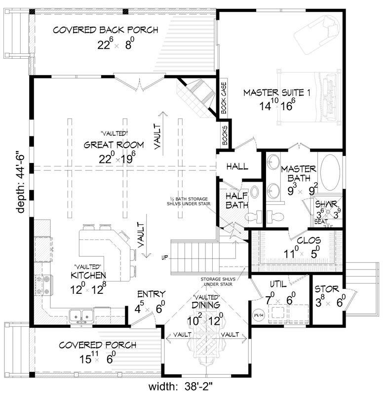 house plans with vaulted great rooms