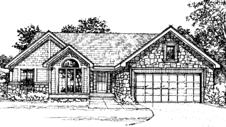 Cottage House Plan with 3 Bedrooms and 2.5 Baths - Plan 1795