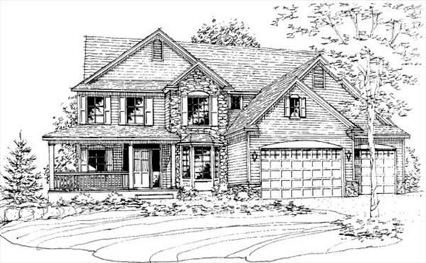 Country House Plan with 4 Bedrooms and 2.5 Baths - Plan 6125