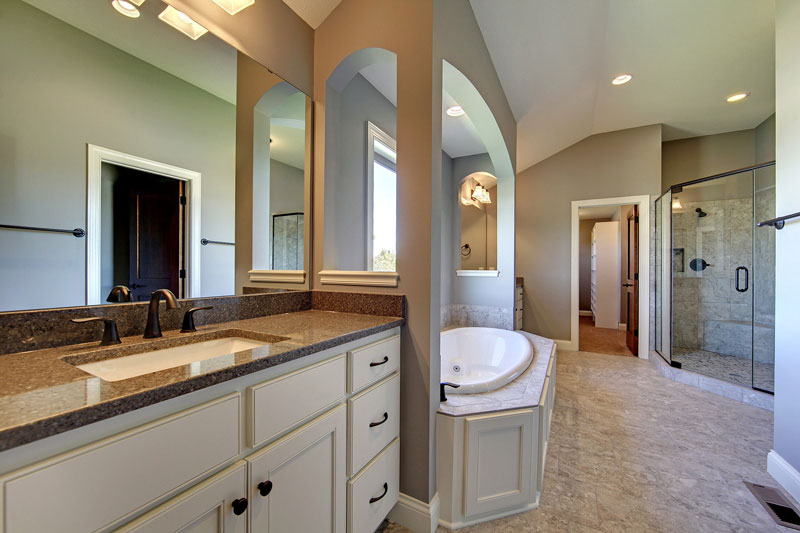 Master Bath image of 3-Story Craftsman with Sport Court House Plan