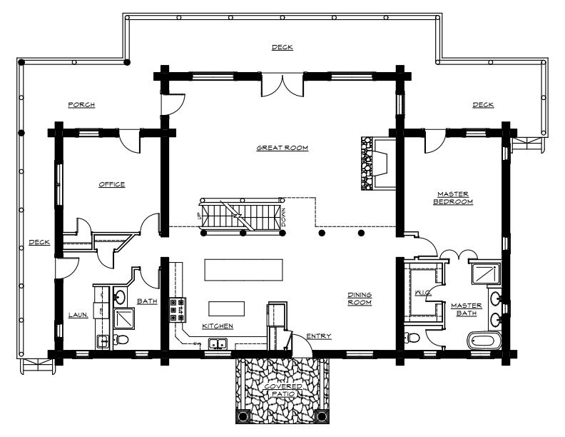 4 bedroom log cabin floor plans