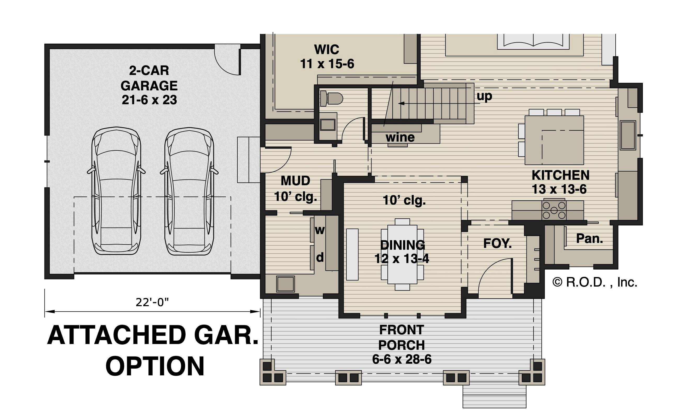 2-Car Front Entry Option