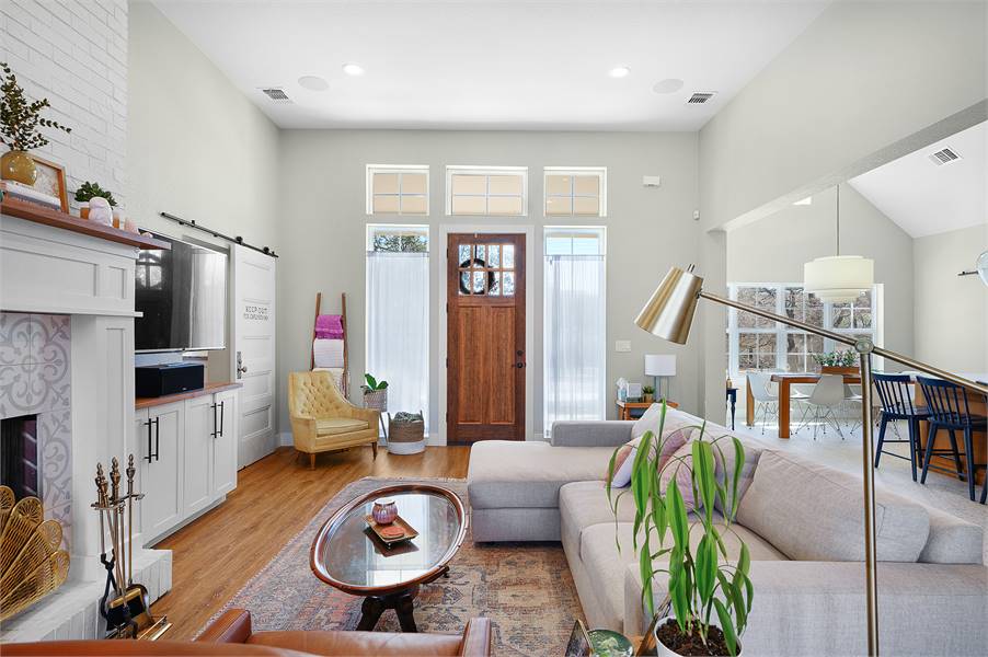 Living Room featuring COREtec Flooring