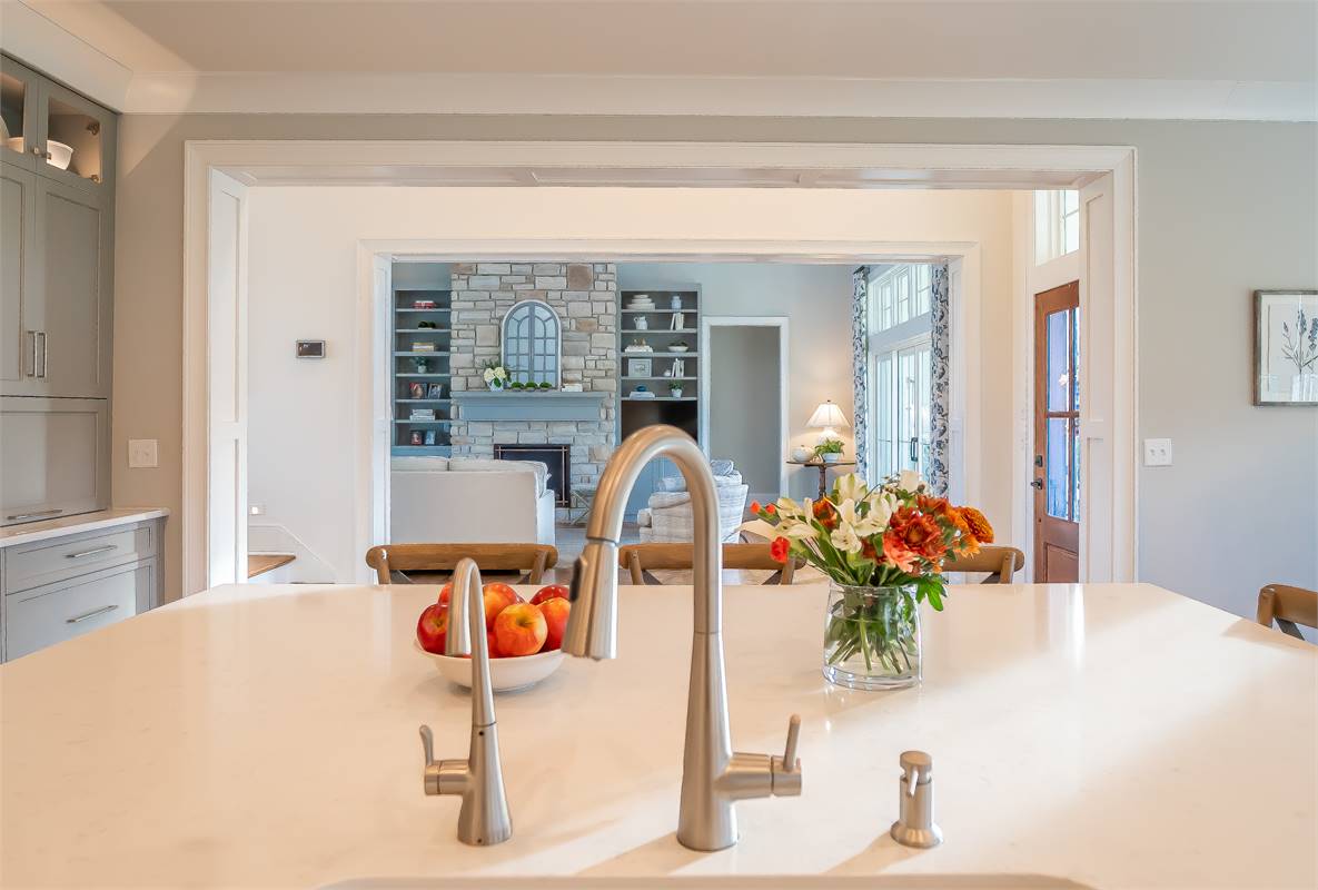 Kitchen Featuring Delta® Single Handle Pull-Down Faucet
