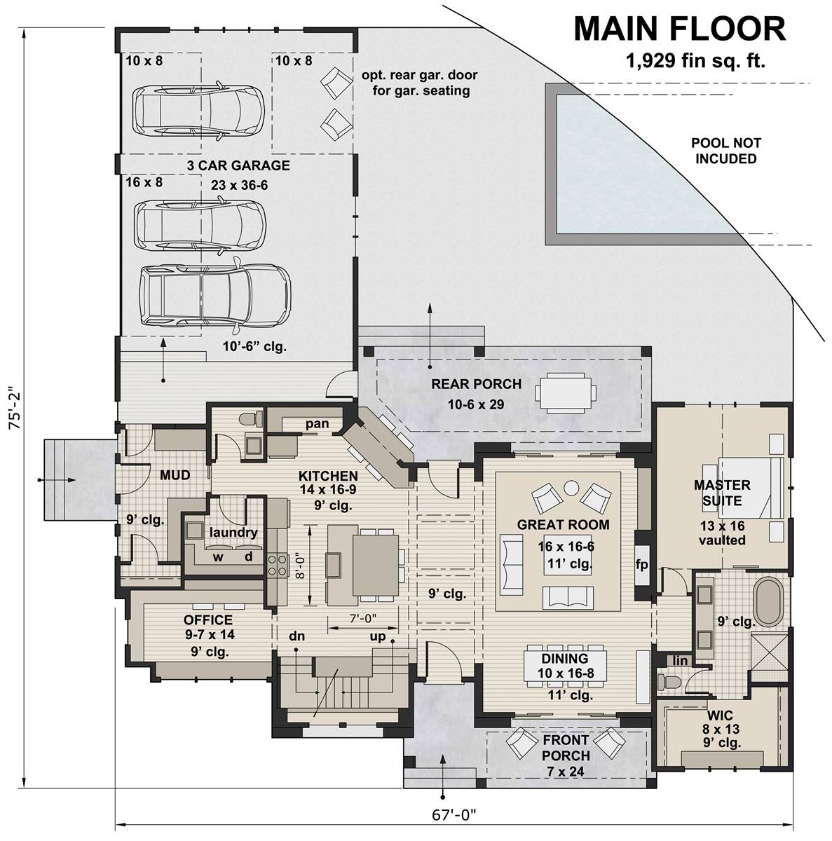 1st Floor Plan image of The Durham House Plan
