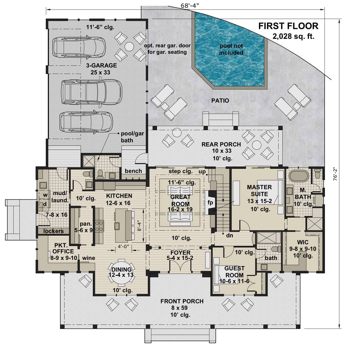 1st Floor Plan image of Millerville House Plan