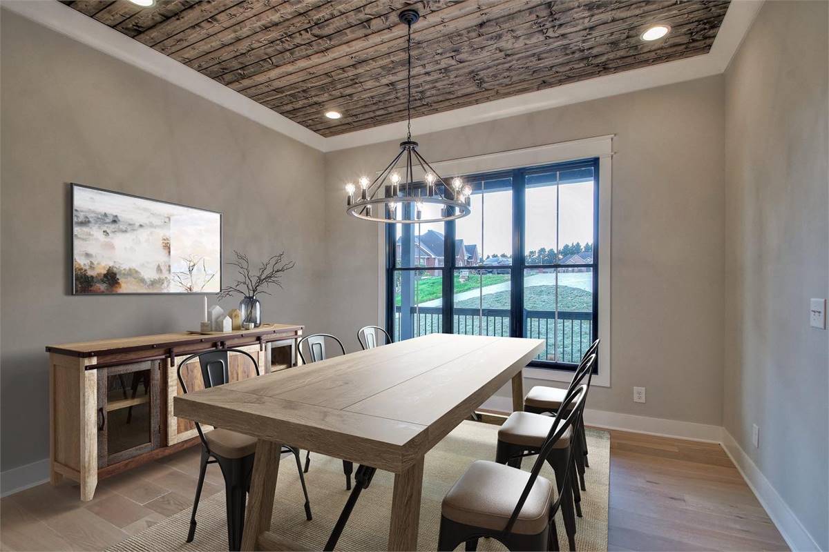 Dining Room with Stunning Ceiling Detail
