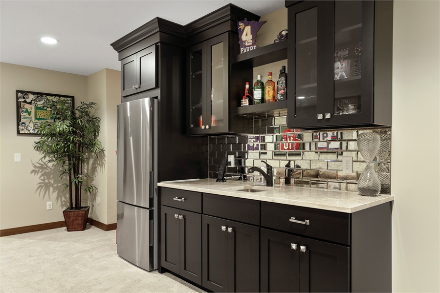 Basement Wet Bar and Mini Kitchen image of Green Acres House Plan