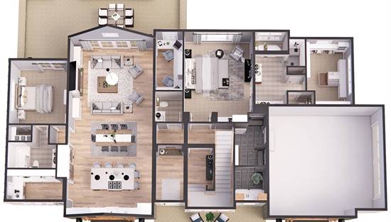 3D 1st Floor Plan