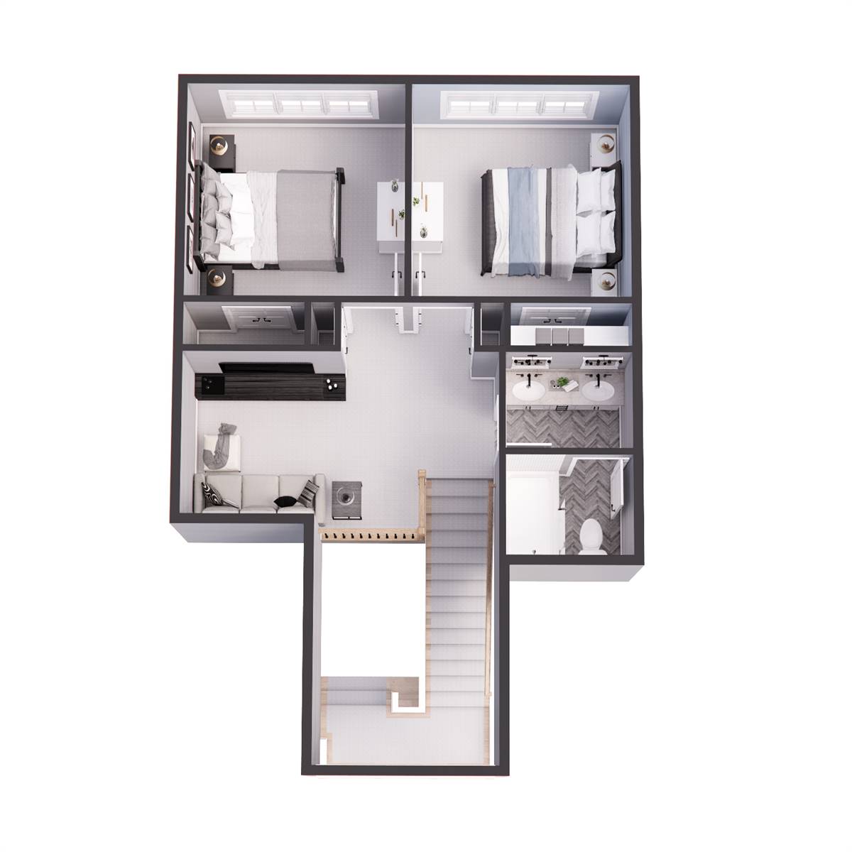 3D 2nd Floor Plan