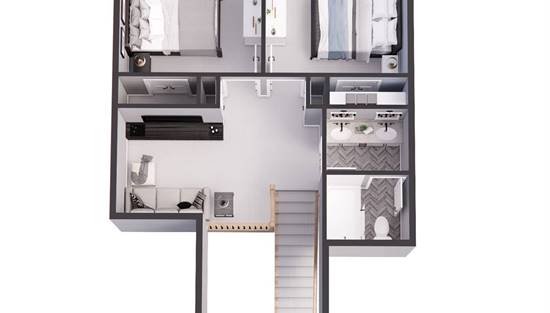 3D 2nd Floor Plan