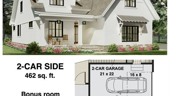 2 Car Garage Side Entry