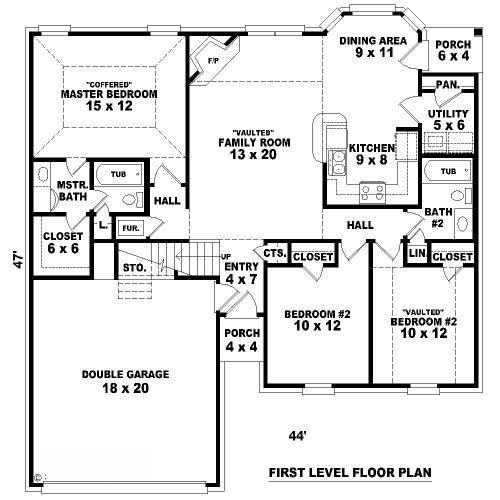 3 Bedrooms and 2.5 Baths - Plan 8118