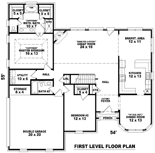 French Country House Plan with 4 Bedrooms and 3.5 Baths - Plan 8142