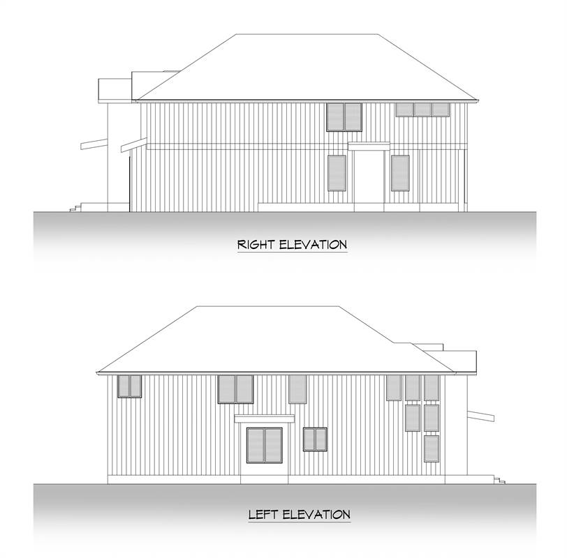 Right and Left Elevations
