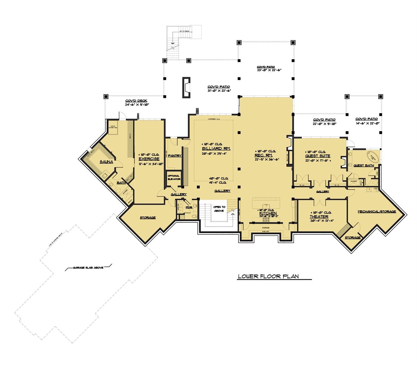 gym floor plan with dimensions