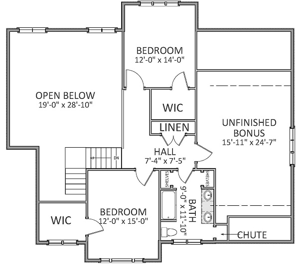 4 Bedrooms and 3.5 Baths - Plan 9051