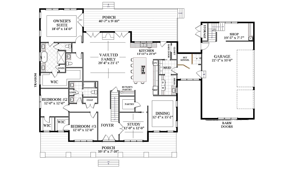 House Plan 7071, 5 Bedroom Two Story House Floor Plans