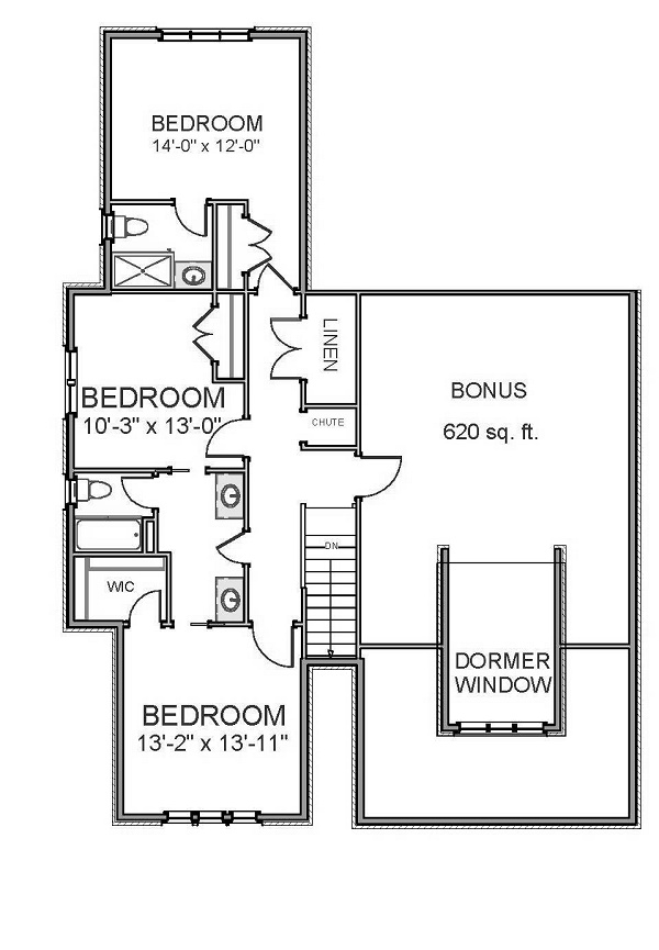 Bungalow House Plan With 4 Bedrooms And 3 5 Baths Plan 9827