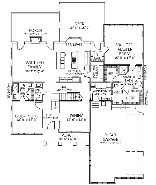 4 Bedrooms and 4.5 Baths - Plan 6124