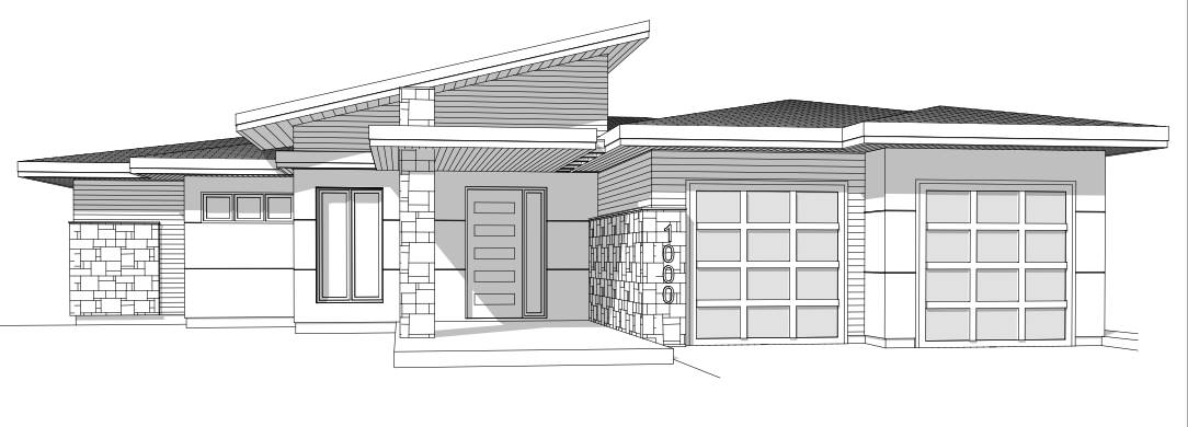 Architect's Schematic Front View Rendering