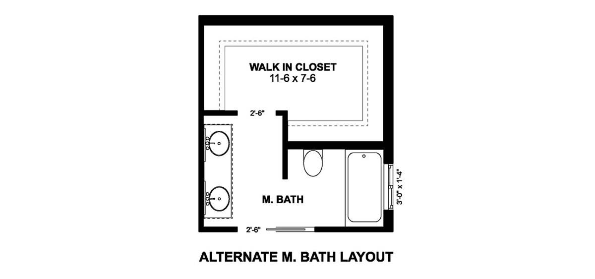 Alternate Bath Layout