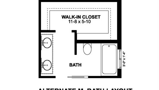 Alternate Bath Layout