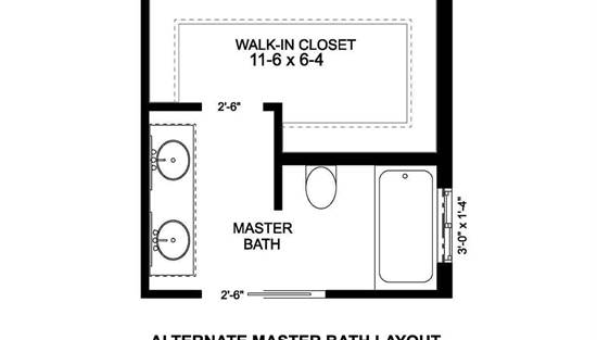 Alternate Bath Layout